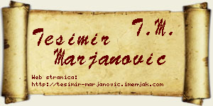 Tešimir Marjanović vizit kartica